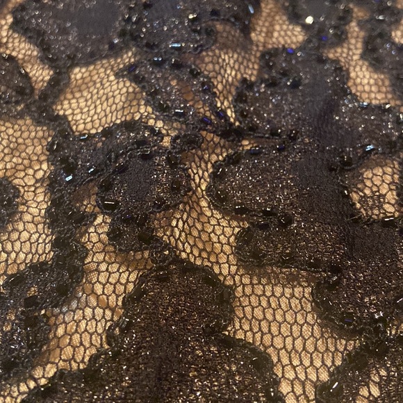 KAREN KANE LIFESTYLE NWT Size 10 Beaded Lace Black Skirt MSRP $248 - Picture 6 of 11